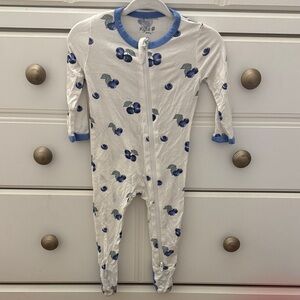 Kyte BABY Blue and White Footed One Piece